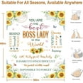 thumbnail image 4 of Boss Lady Gifts for Women,Boss Day Gifts for Her, Best Boss Gifts Throw Blanket 60 L X50 W, Boss Appreciation Gifts for Female, Boss Lady Office Decor Retirement Gifts, 4 of 5