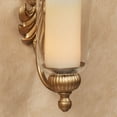 thumbnail image 5 of Asciano Classic Metal Wall Sconce Pair, Includes Clear Glass Hurricanes, Aged Gold Finish, 5 of 5
