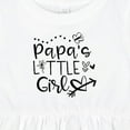 thumbnail image 4 of Inktastic Papa's Little Girl with Hearts Flower and Butterfly Girls Baby Dress, 4 of 5