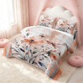 thumbnail image 3 of Erosebridal Chic Floral Twin Quilt Set, Vintage Flower Twin Coverlet Set, Gray Reversible, Terracotta Taupe, 2-Piece (1 Bedspread and 1 Pillowcase), 3 of 7