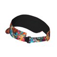 thumbnail image 2 of Daiia Colorful Floral Skull A Pattern Sport Sun Visor Hats Visor Cap Adjustable Empty Top Baseball Cap Cotton Ball Caps for Women and Men, 2 of 7