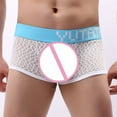 thumbnail image 3 of WAVSUF Summer Boxer Briefs Mens Solid Color Comfort Underpants Ventilation Briefs White Size S, 3 of 8