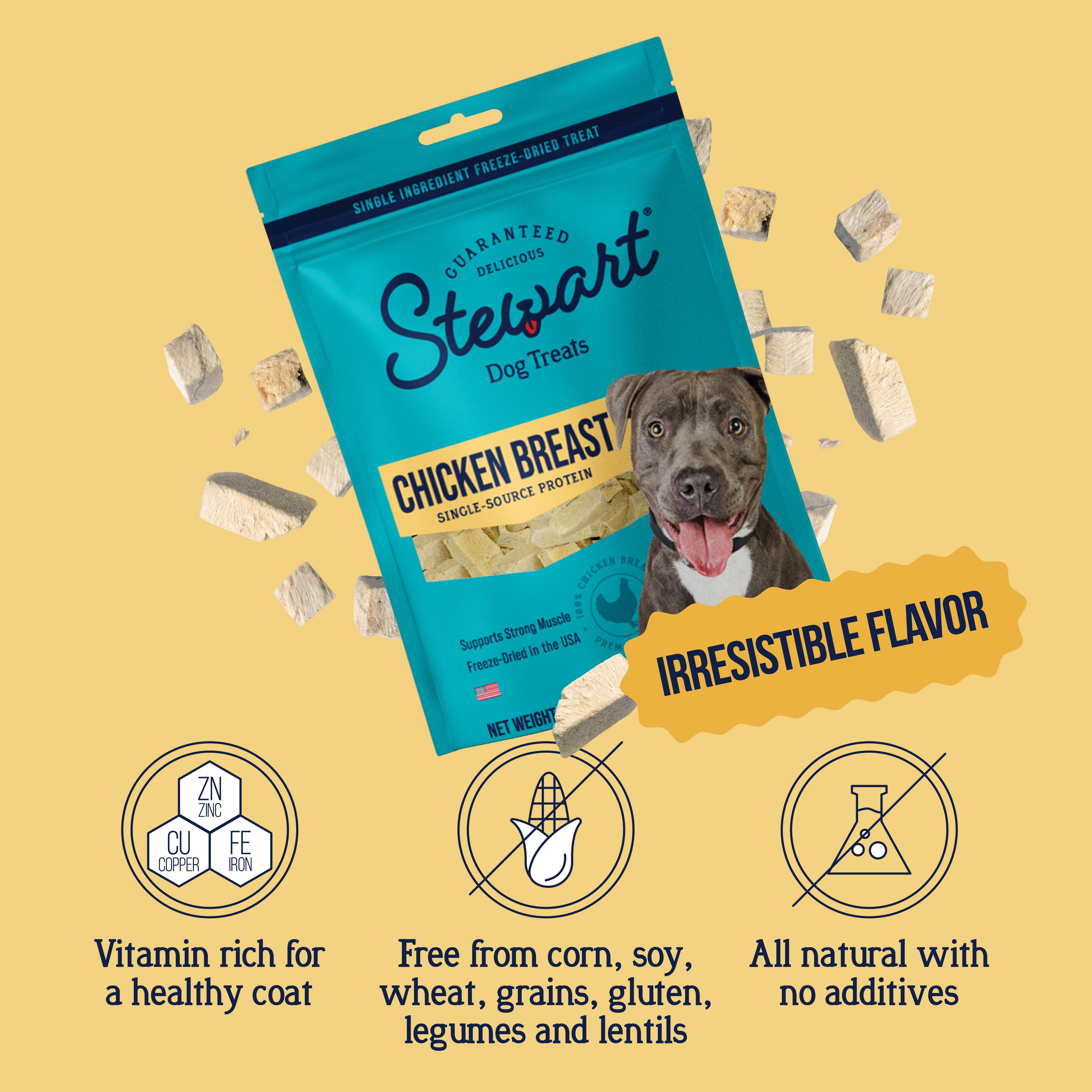 Stewart Freeze Dried Raw Chicken Breast Training Treats, 2.5 oz photo 2