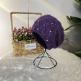thumbnail image 1 of LinYooLi The New Thickened Pine Pile -Keeping Pile Hats Version Versatile Winter Large Head Enclosure Ear And Knitted Woolen Hat Girl, 1 of 9