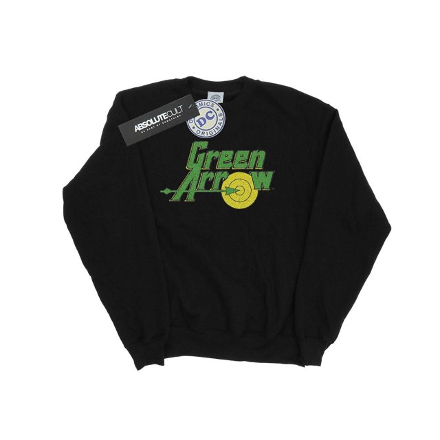 DC Comics Sweat-Shirt Logo Flèche Verte Craquelée pour Hommes