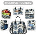 thumbnail image 2 of OBREWU Blue Pioneer Flower Women's Insulated Leakproof Large Lunch Bag, Oxford Cloth, 2 of 7