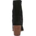 thumbnail image 3 of Lucky Brand Sarey Black Suede Wedge Ankle Almond Rounded Toe Block Heel Booties (Black, 9), 3 of 4