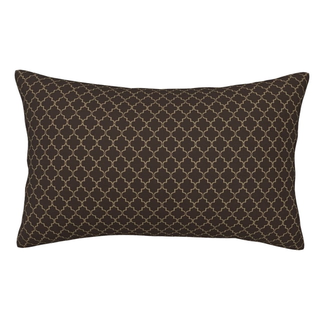 Balery Brown Moroccan Trellis Funda de Cojín Estampada, Regalos para Mujeres, Regalos de Amor para Ella, Regalos para Novia o Esposa, Funda de Almohada-20"x30"