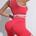 thumbnail image 6 of Hessimy Two Piece Casual Workout Sets for Women Athletic 2 Piece Summer Outfits Lounge Matching Sets Clothing(Red,M), 6 of 7