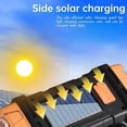 thumbnail image 3 of Linterna solar LED, portátil, recargable por USB, resistente al agua, COB, potente luz solar para acampar y hacer senderismo, L, rojo, 3 of 5