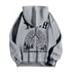 thumbnail image 5 of MHFRRA Sudadera con Capucha de Temática Cómoda para Un Jersey Informal, Ropa de Calle Suave, Ajuste Relajado, Suéter de Cuello Redondo con Diseño de Capucha Gris claro, 5 of 5