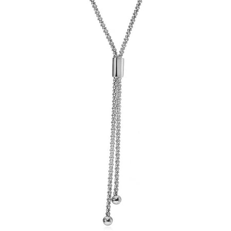 Brinley Co. Women's Rhodium-Plated Sterling Silver Necklace