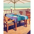 thumbnail image 2 of Boanket Outdoor Tablecloth with Umbrella Hole for Patio/Picnic/Party/Camping, Purple Turquoise Oil Painting Waterproof Table Cloth Rectangle Table Cover Washable, Abstract Modern Geometric (60"x 84"), 2 of 7