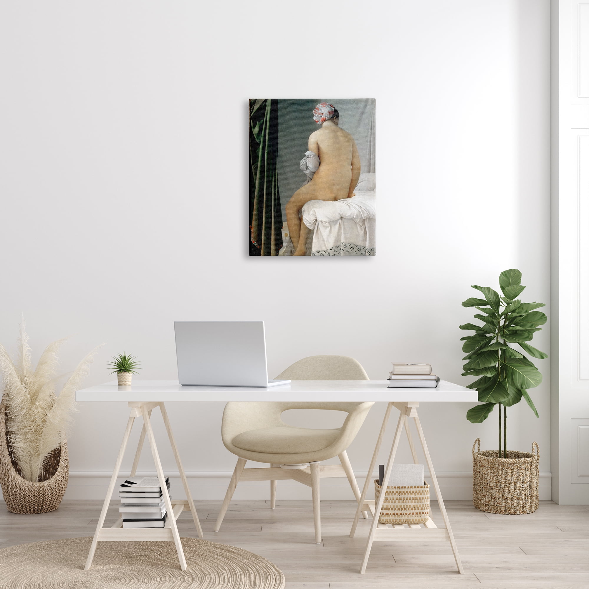 Stupell Industries La Baigneuse Valpincon Jean Auguste Dominique Ingres Bather Painting Painting Gallery Wrapped Canvas Print Wall Art, Design by one1000paintings