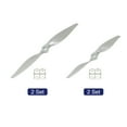 thumbnail image 3 of Uxcell 8x6" 10x5" Propeller RC Propellers 2 Vane Blades Props Grey with Adapter Rings for Electric Airplane Aircraft, Pack of 4, 3 of 7