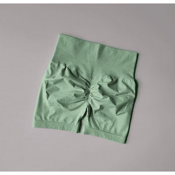Pantalones cortos deportivos de realce de cadera color melocotón para mujer, cintura alta y ajuste de cintura, adelgazamiento, correr, secado rápido de cadera, pantalones ajustados de tres puntos