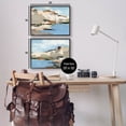 thumbnail image 3 of Seaside Cliff Modern Landscape Landscape Painting Black Framed Art Print Wall Art, Set of 2, 3 of 8