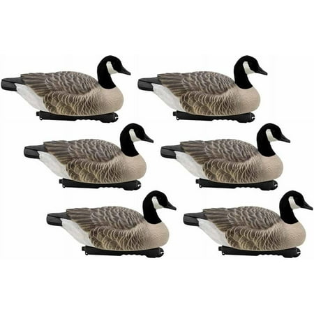 Final Approach Last Pass Canada Goose Floaters with Flocked Heads Decoy 6 Pack in Gray