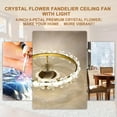 thumbnail image 3 of 22'' Gold Crystal Ceiling Fan with Lights and Remote Control,Dimmable LED and Reversible Motor,Crystal Flower Fandelier Ceiling Fan with Light for Kids Room/Daughter's Room/Girls Bedroom, 3 of 9