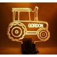 thumbnail image 6 of Tractor Shape Design Engraved Captivating Handmade Personalized Farm Construction Hauling Pulling Farming Tractor Night Light Up Table Lamp LED, Our Newest Feature - It's WOW, With Remote, 16 Colors, 6 of 10