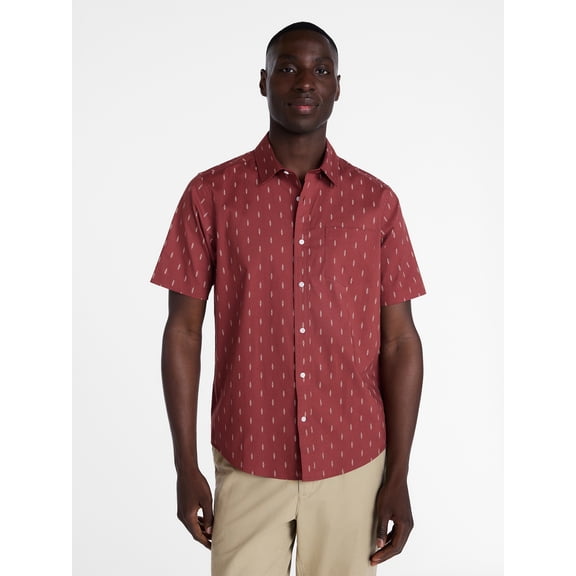 George Men's Poplin Shirt with Short Sleeves, Sizes XS-3XL