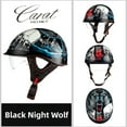 thumbnail image 3 of Casco de motocicleta de medio casco Carat retro de alta calidad, multiusos, diseño clásico, elegante, seguro, cómodo, calcomanías originales, 3 of 5