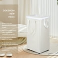 thumbnail image 2 of DOKEHOM 90L X-Large Laundry Basket with Removable Wash Bag on Wheels, Collapsible Rolling Laundry Hamper, Foldable Clothes Organizer, Folding Washing Bin (Beige), 2 of 9