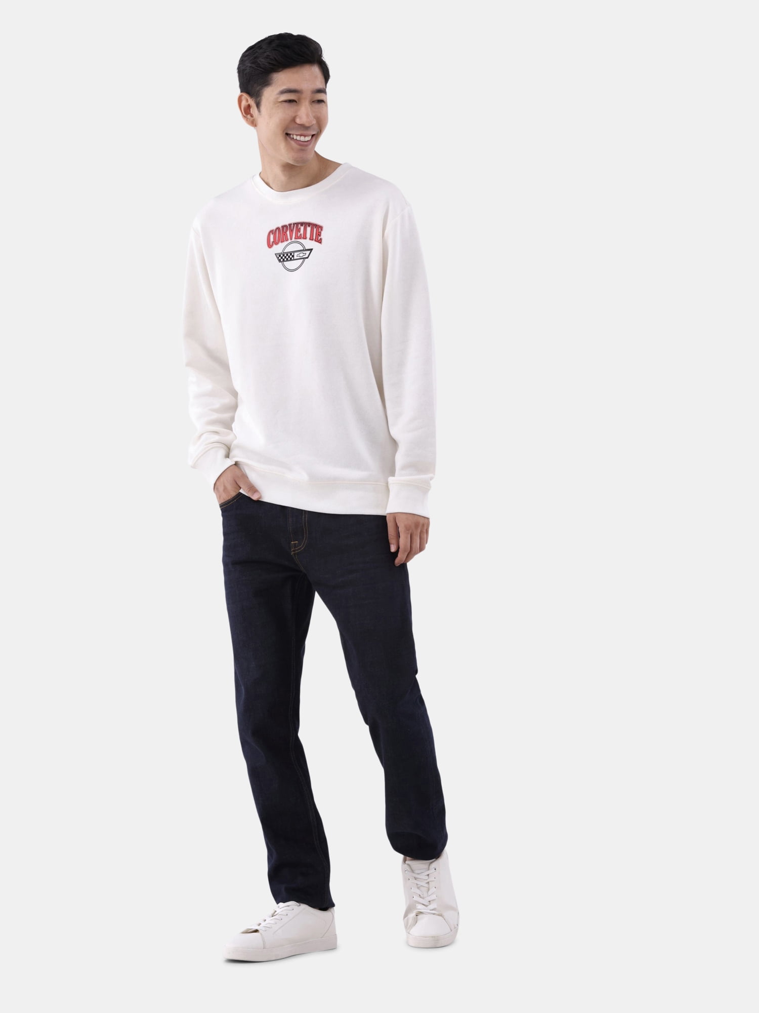Corvette Men's and Big Men's Graphic Crewneck Sweatshirt, Sizes XS-3XL