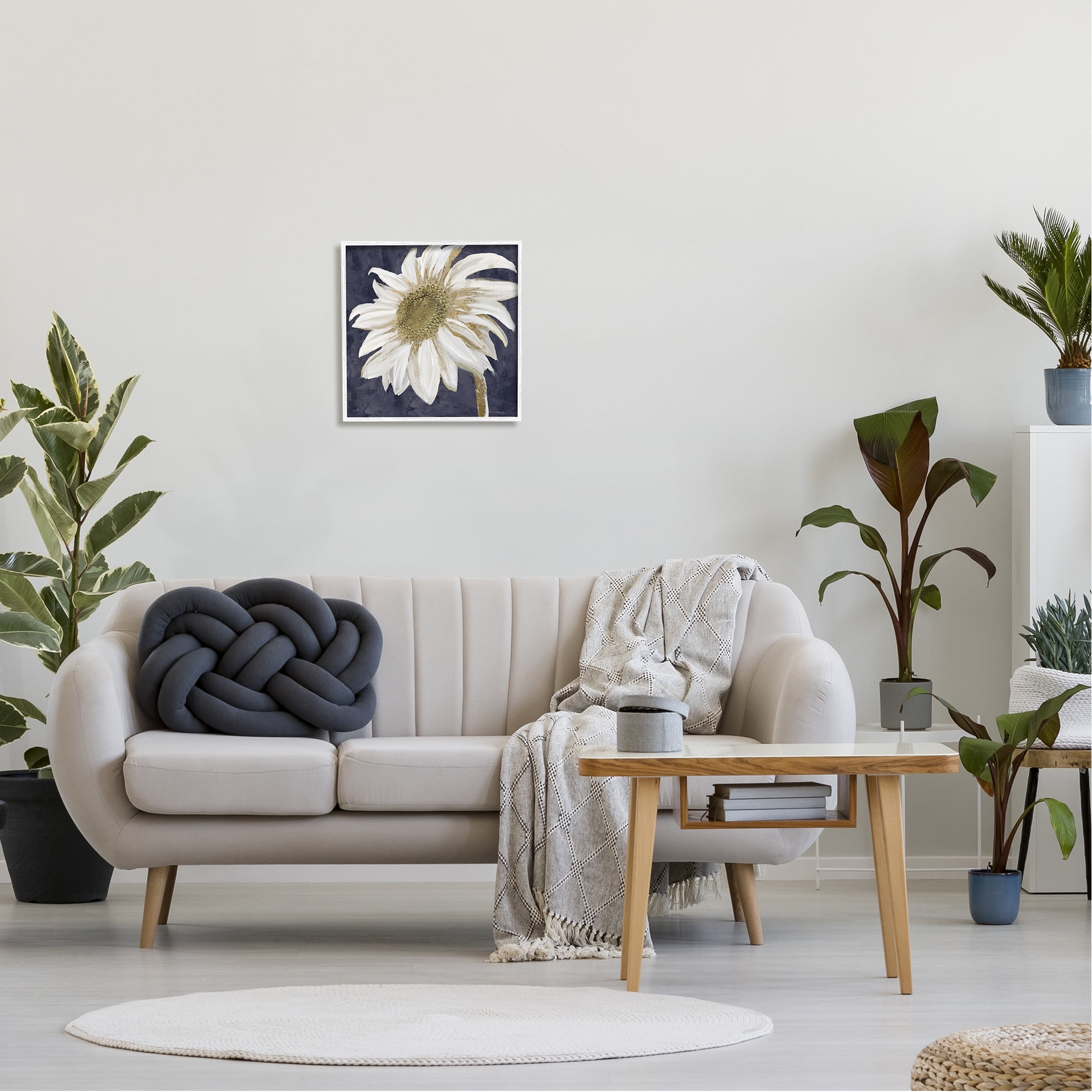 Stupell Industries Distressed Daisy Petals Graphic Art White Framed Art Print Wall Art, Design by Sophie 6