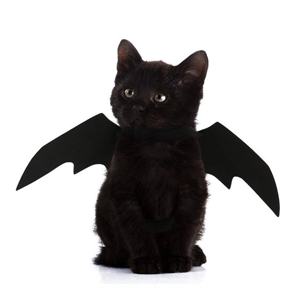 Bat Wing Vampire Black Cute Fancy Dress Up Halloween Pet Dog Cat Costume Gift jc