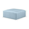 thumbnail image 3 of Meridian Furniture Cube Light Blue Vegan Leather Ottoman, 3 of 6