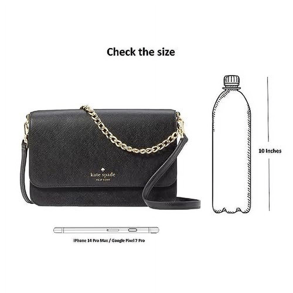 Kate Spade New York Women's Madison Saffiano Leather Flap Crossbody Bag, Platinum Grey