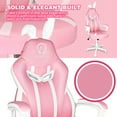 thumbnail image 5 of JOYFLY Ergonomic Gaming Chair Sturdy Office Computer Chair PU Leather, 250lb Load, Rabbit Ears, Pink, 5 of 7