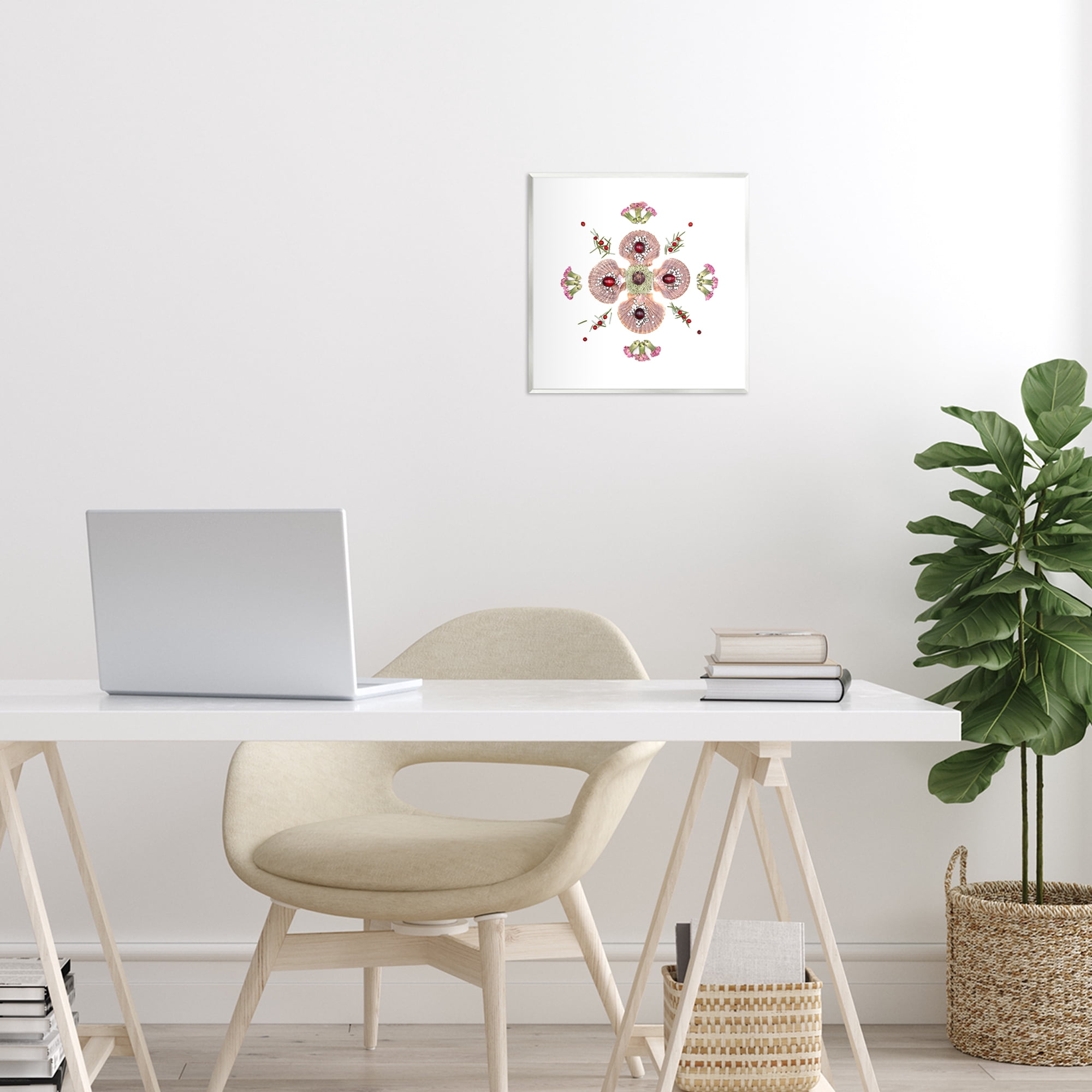Stupell Industries Clam Shells & Botanicals Pattern Wall Plaque Art, design by Beth Adoette