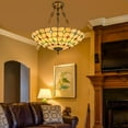 thumbnail image 4 of 20 Inch Tiffany Hanging Ceiling Light Fixture Victorian Style Stained Glass Pendant Lamp for Living Room Bedroom Hallway Entrance, 4 of 9