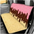 thumbnail image 3 of Pzuqiu 14 Pcs Automotive Seat Cover Accessories Ice Cream Pattern Front Back Car Seat Covers Auto Steering Wheel Center Console Cushion Pad Seat Belt Headrest Coasters Key Chain Breathable, 3 of 7