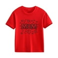 thumbnail image 4 of Frwgonr Girls T-shirts Mother's Day Shirts for Girls Kids T-Shirts Tees Summer Tops 2T-13, Red, 4 of 6
