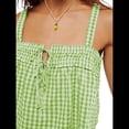 thumbnail image 2 of Camiseta Sin Mangas Y2K para Mujer, con Tirantes Finos, Peplum, Sin Mangas, con Lazo en la Parte Delantera y Bajo con Volantes, Ropa de Calle. Verde M, 2 of 8