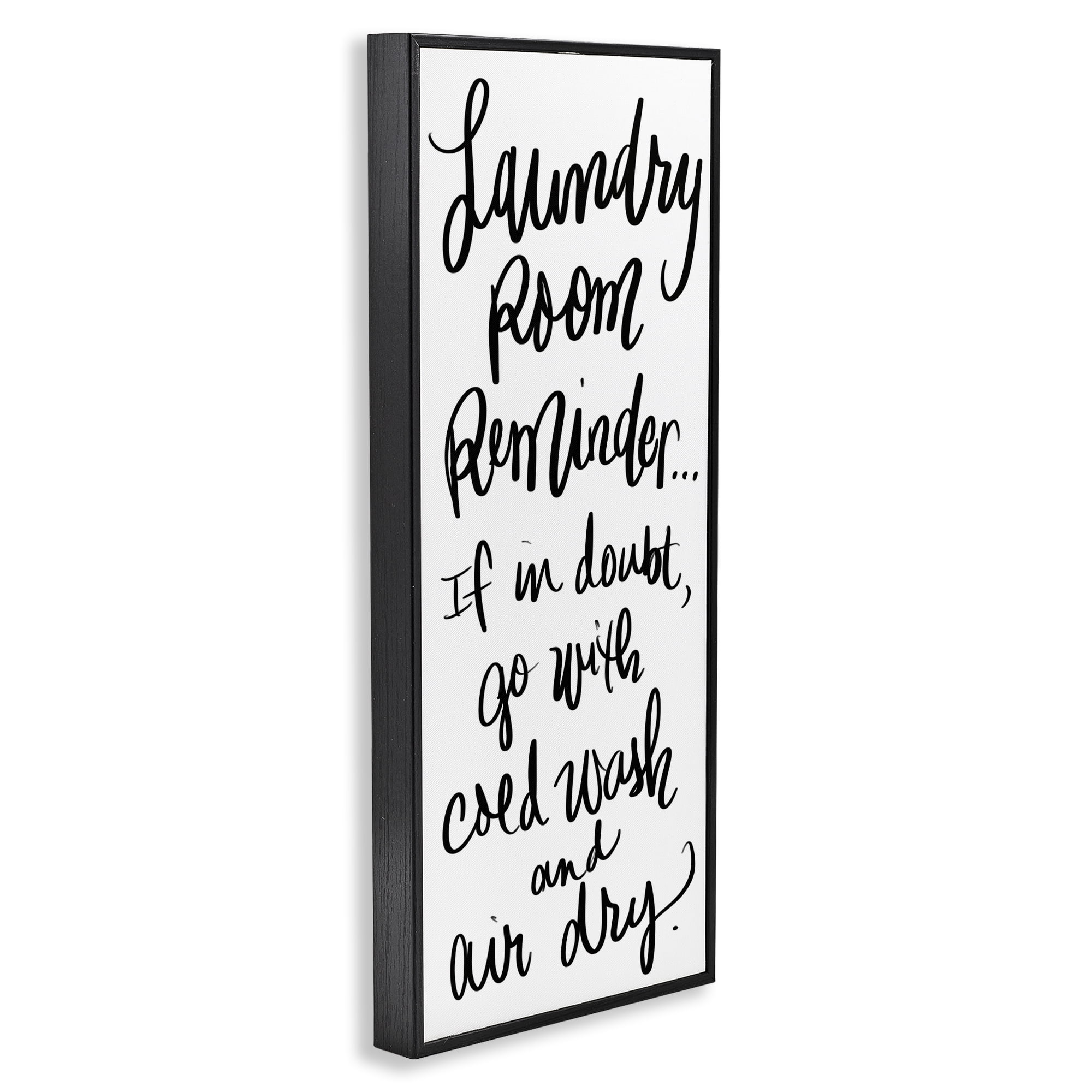 Stupell Industries If In Doubt Laundry Tip Black Framed Giclee Art, design by SD Graphics Studio