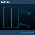 thumbnail image 5 of Two Framed Sliding Glass Shower Door FL8256C-59MB, Matte Black Frames & Handles, 4mm Thick clear glass, 5 of 8
