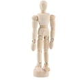 thumbnail image 2 of Maniquí de madera, clase de arte, dibujo de figuras de madera, maniquí de arte, hombre de madera articulado, rendimiento lleno de energía, 2 of 14