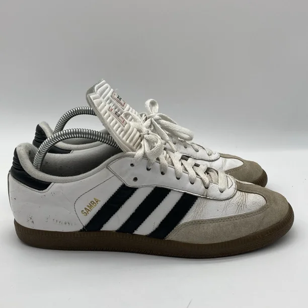 Mens Size 8 Adi - das Samba Classic White/Black Skate Sneakers Shoes 772109