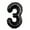 3, variant on 32inch Black Number Foil Balloons for Birthday Party Wedding Anniversary Baby Shower Decor 0 1 2 3 4 5 6 7 8 9 Digital Balloon