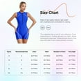 thumbnail image 7 of Alvivi Women Sleeveless Zip Up One Piece Boyleg Swimsuits Surfing Rash Guard Wetsuits Lake Blue XL, 7 of 7