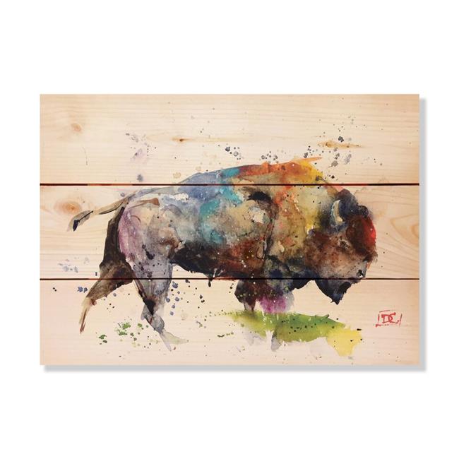 Wile E. Wood DCBI-1511 15 x 11 in. Crousers Bison Wood Art - Walmart ...