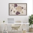 thumbnail image 2 of Stupell Industries Open Blooms Maroon Florals Brown Framed Floater Canvas Wall Art, design by Sisi and Seb, 2 of 9
