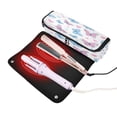 thumbnail image 3 of Hair Tool Organizer Bag with Heat Resistant Mat Removable Travel Storage Case for Hot Air Brushes Curling Irons Pink and Blue Butterflies, 3 of 8