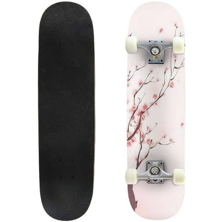 oriental style painting cherry blossom in spring Outdoor Skateboard Longboards 31 x8  Pro Complete Skate Board Cruiser price history on PriceWatchPro