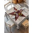 thumbnail image 6 of Texas Star Vintage Table Cloth, Waterproof Tablecloth for Square Tables, Red Retro Berry Wooden Reusable Washable Fabric Table Cover for Restaurant Kitchen Dining Tables 60"x60", 6 of 9