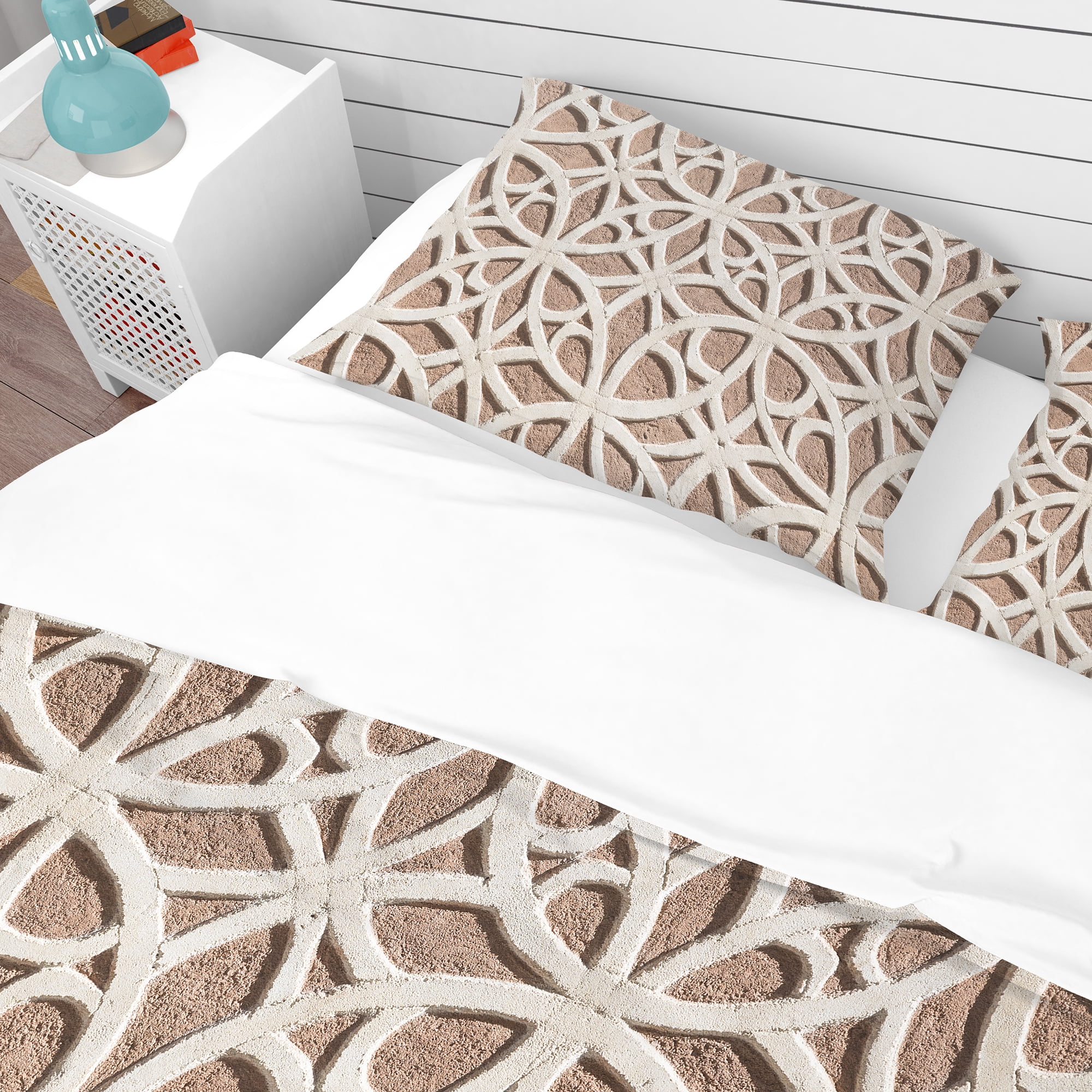 Designart 'Patterned Wall Decoration Segovia Spain' Scandinavian Duvet Cover Set